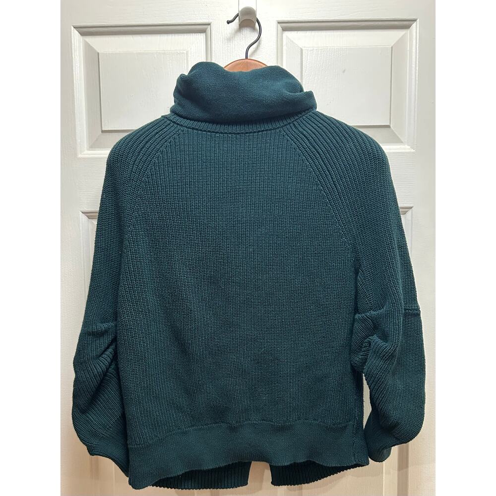 CABI Fireside Turtleneck Sweater with Ruched Sleeve Detail Style #3532, Size S